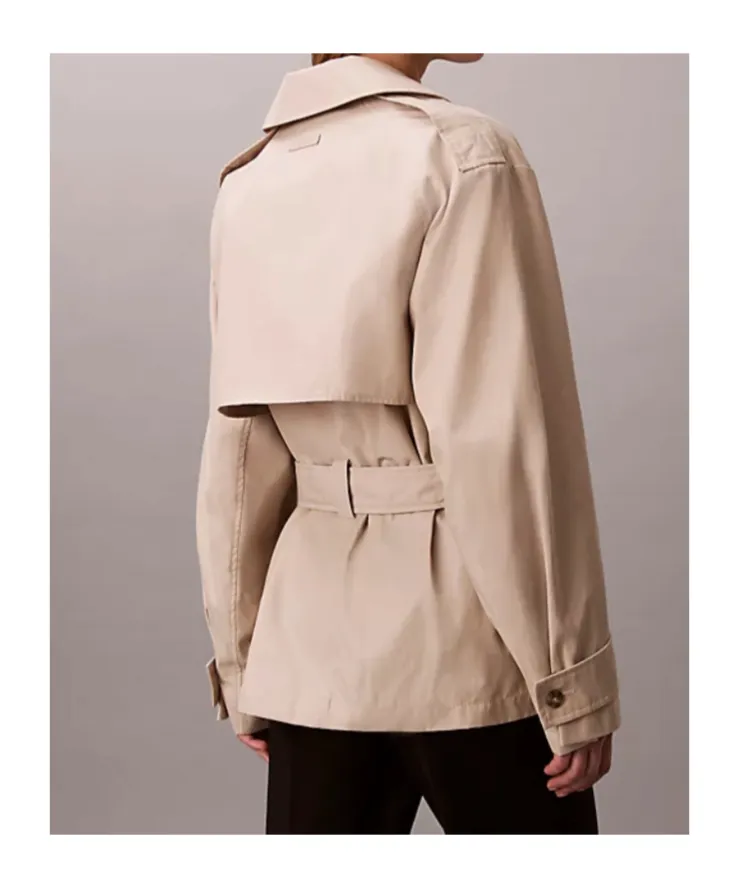 Buttoned Belted Jacket