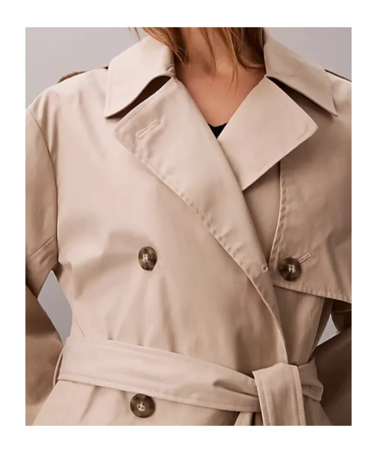 Buttoned Belted Jacket