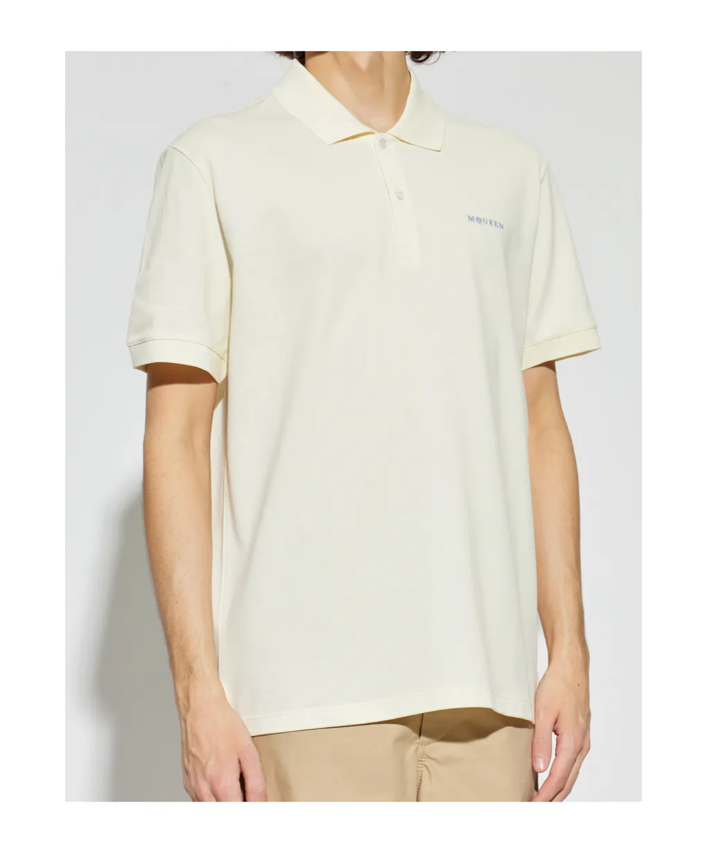 Alexander Mcqueen Logo Embroidered Short-Sleeved Polo Shirt