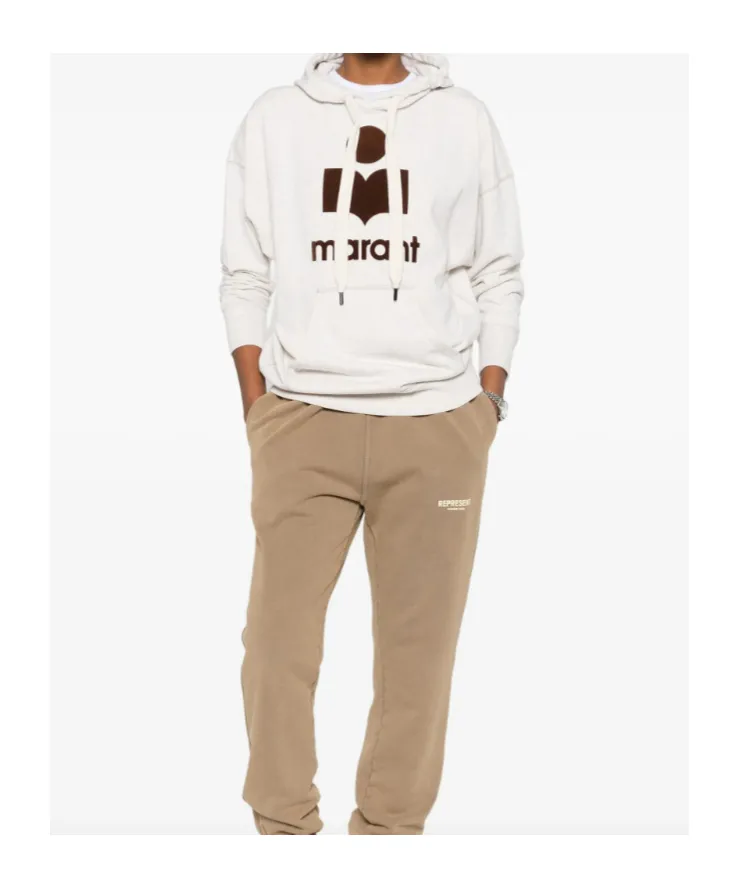 Isabel Marant ÉToile Mansel Logoo Printed Drawstring Hoodie