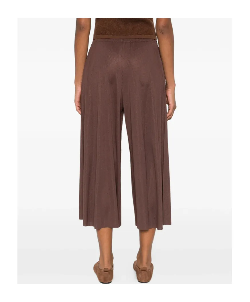 Pleated Cropped Trousers