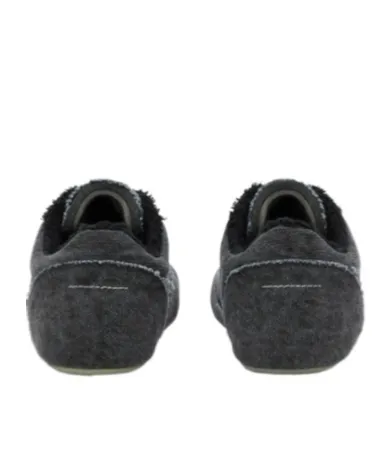 Mm6 Maison Margiela Frayed-Trim Lace-Up Sneakers