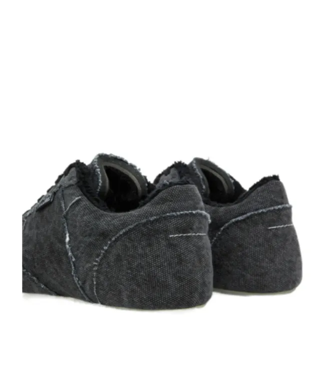 Mm6 Maison Margiela Frayed-Trim Lace-Up Sneakers