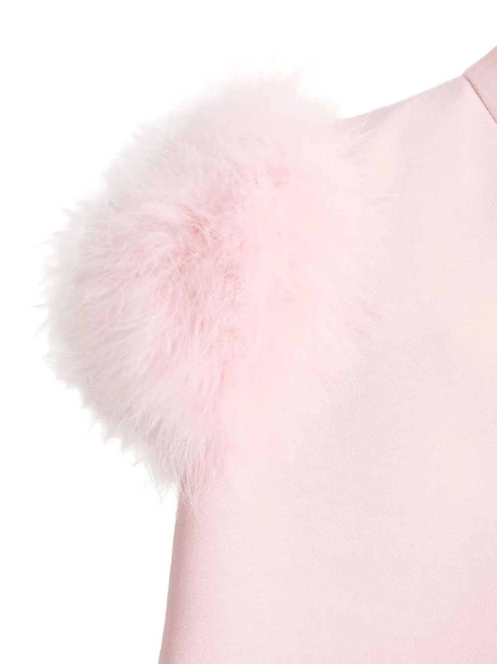 Crepe Couture Feather Mini Dress