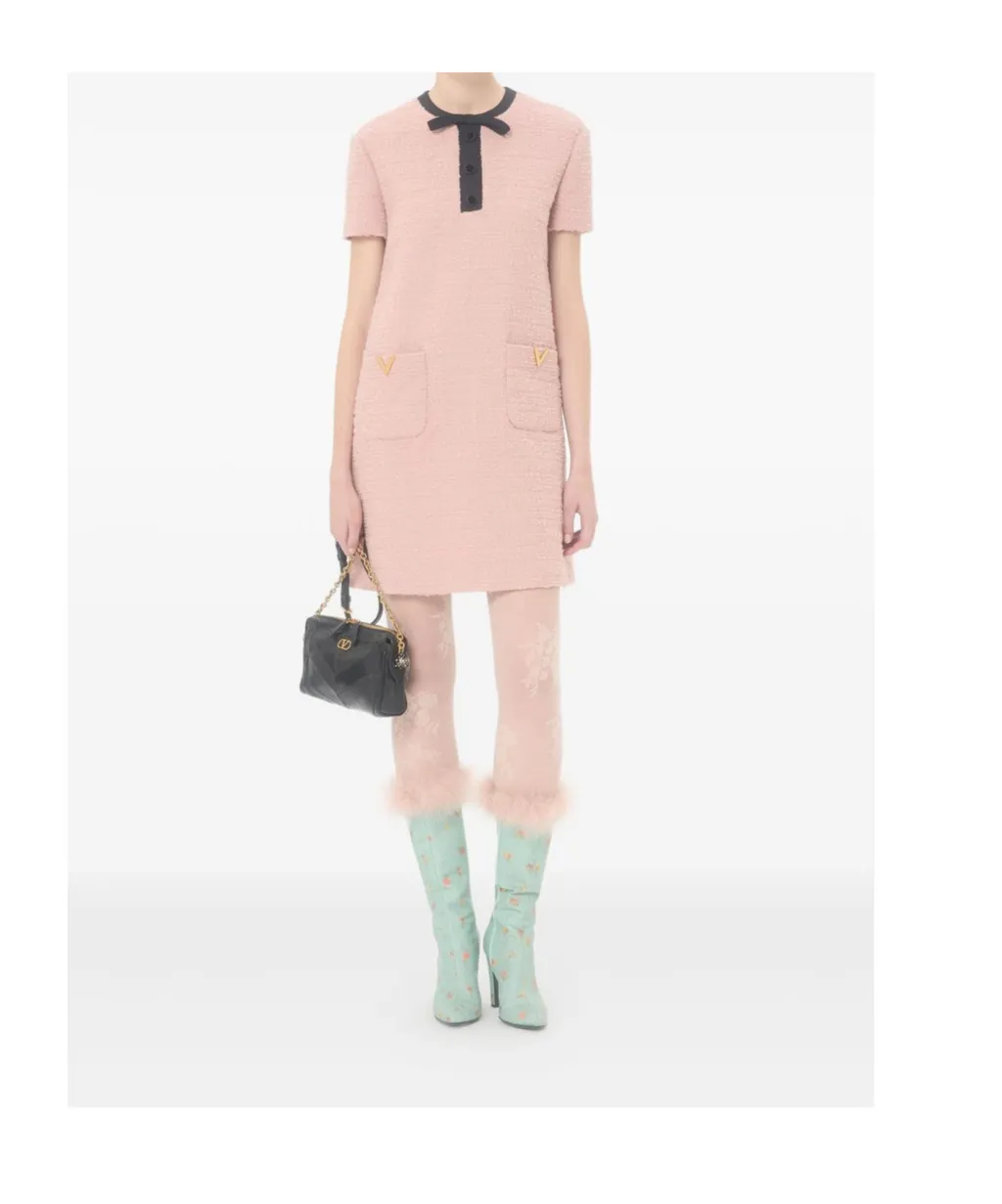 Bow-Detail Mini Dress