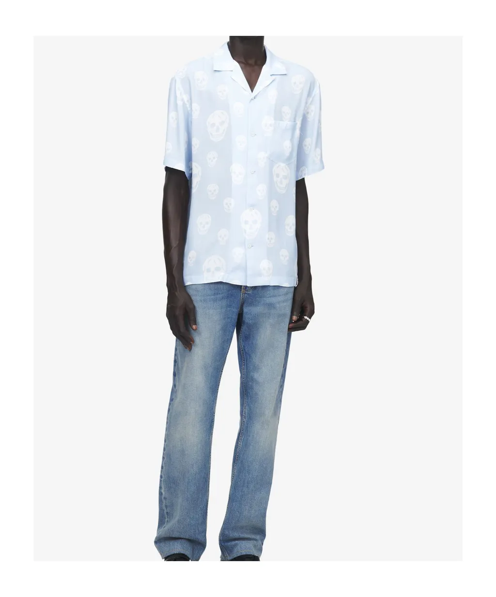 Alexander Mcqueen Skull Printed Hawaian Shirt