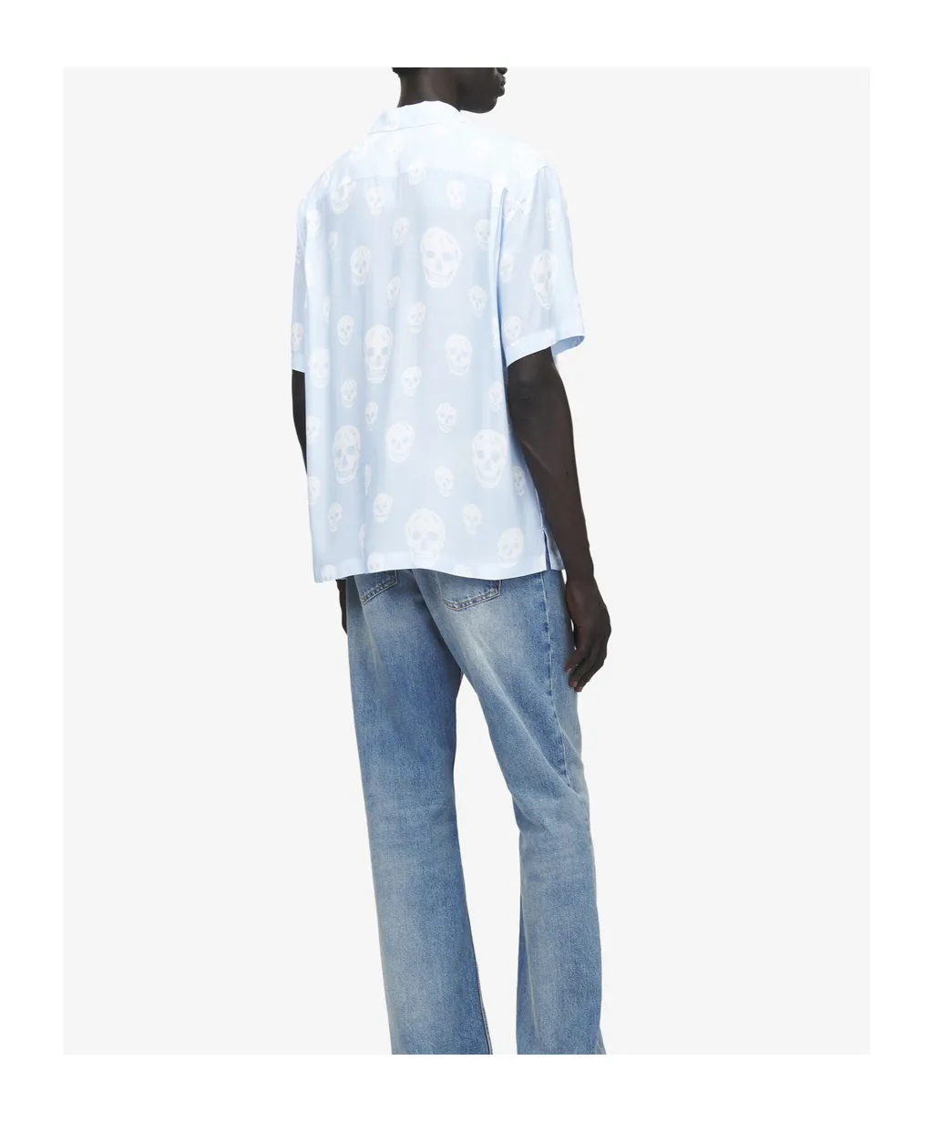 Alexander Mcqueen Skull Printed Hawaian Shirt