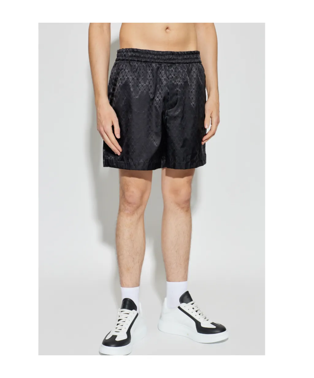 Alexander Mcqueen Skull Motif Elasticated Waist Shorts