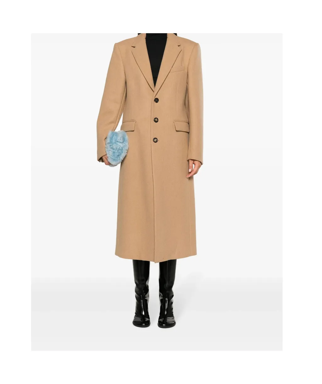 Single-Breasted Wool Coat