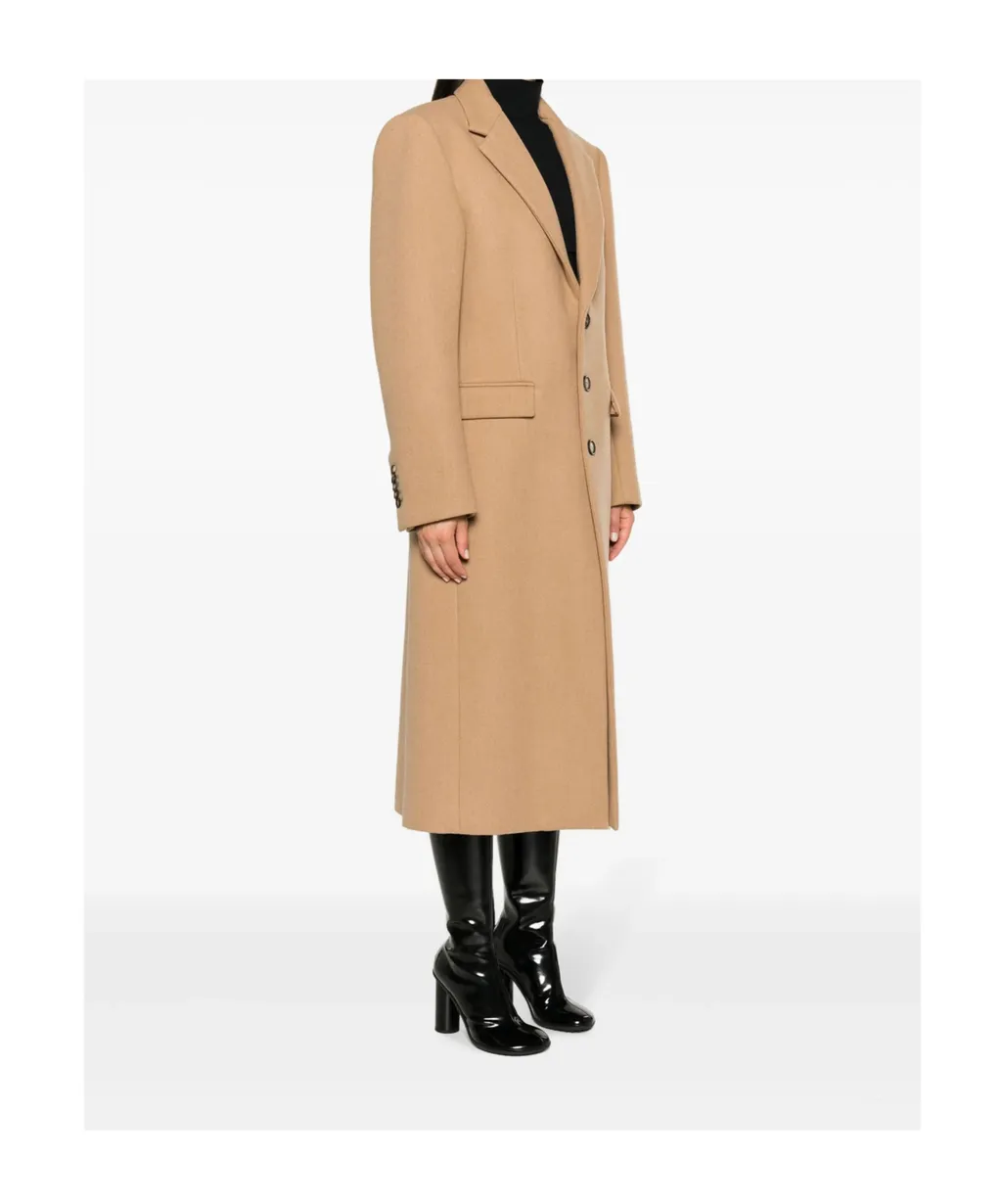 Single-Breasted Wool Coat