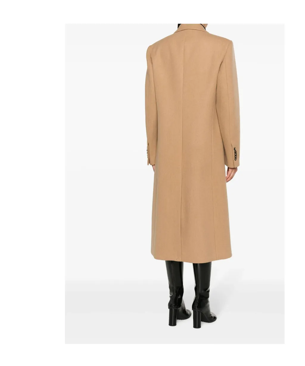 Single-Breasted Wool Coat