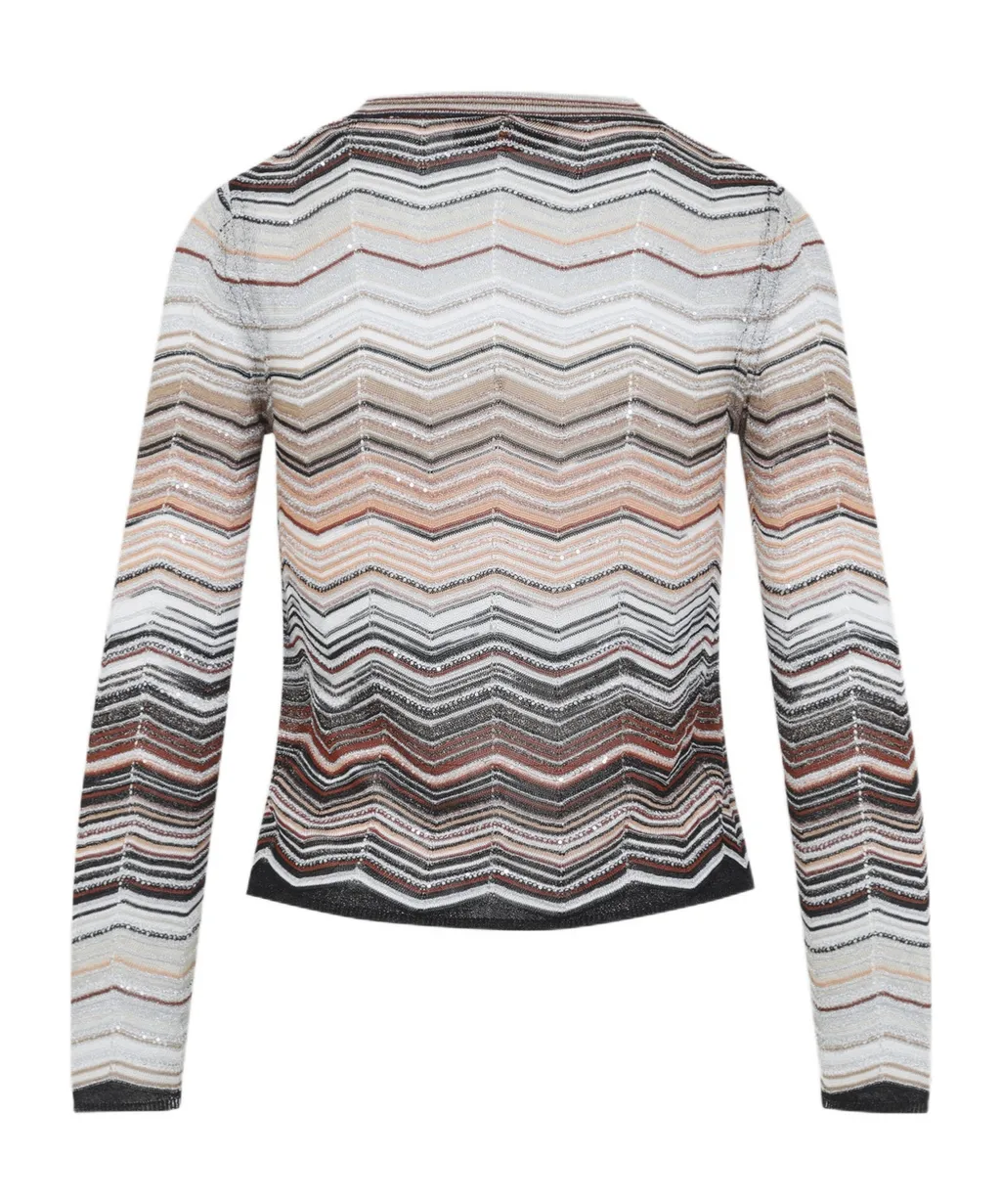 V-Neck Chevron Cardigan