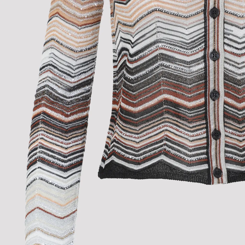 V-Neck Chevron Cardigan
