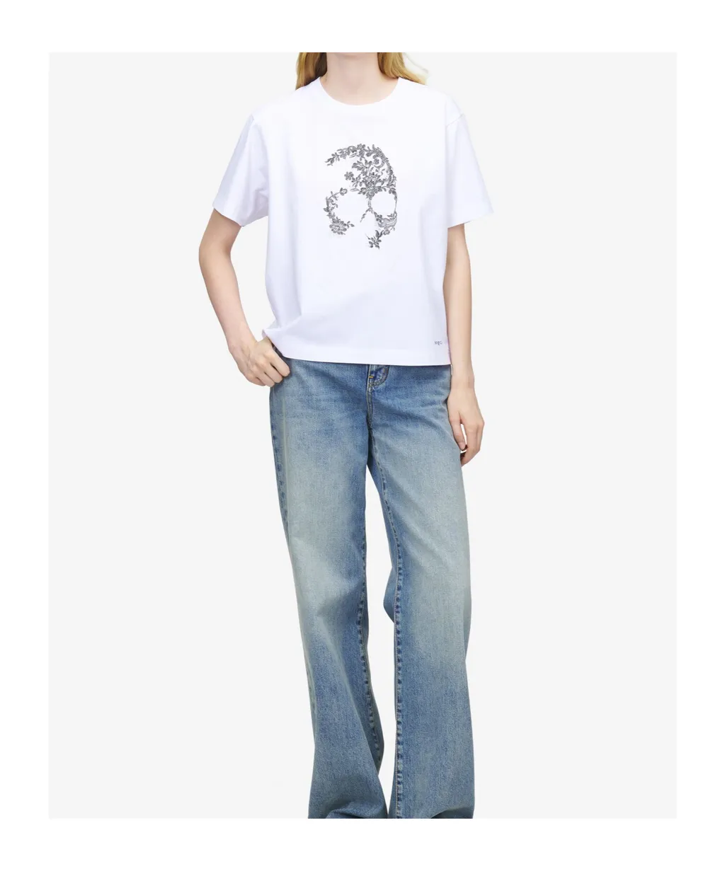 Alexander Mcqueen Laced Crewneck T-Shirt