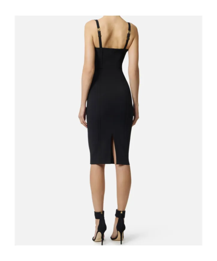 Elisabetta Franchi Strapped Corset Midi Dress