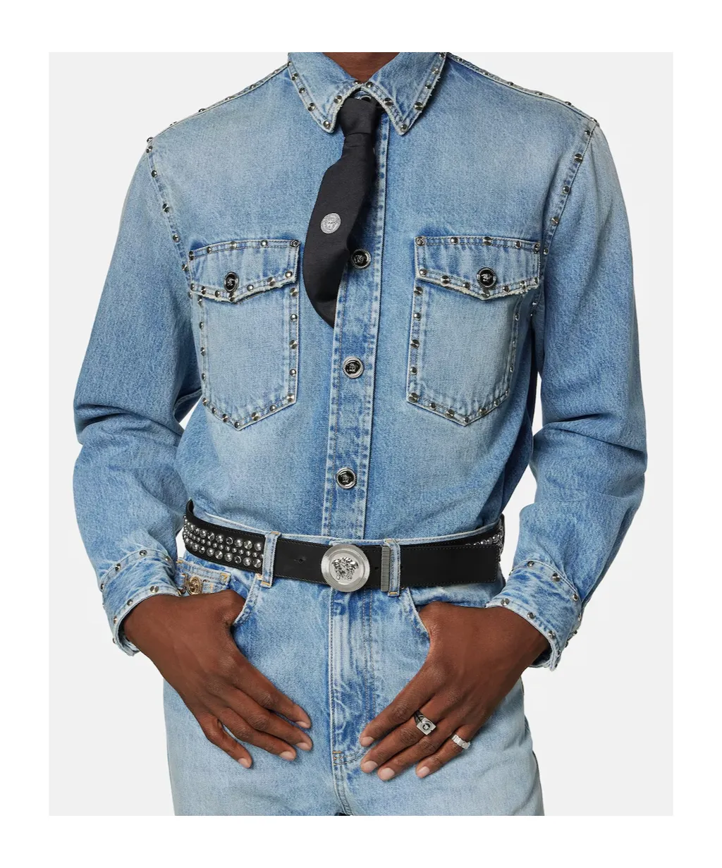 Versace Medusa Biggie Embellished Belt