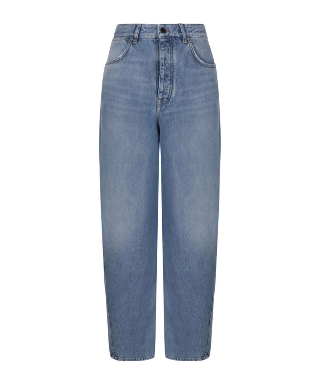 Givenchy Logo Detailed Wide-Leg Jeans