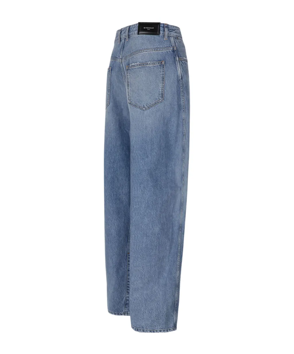 Givenchy Logo Detailed Wide-Leg Jeans