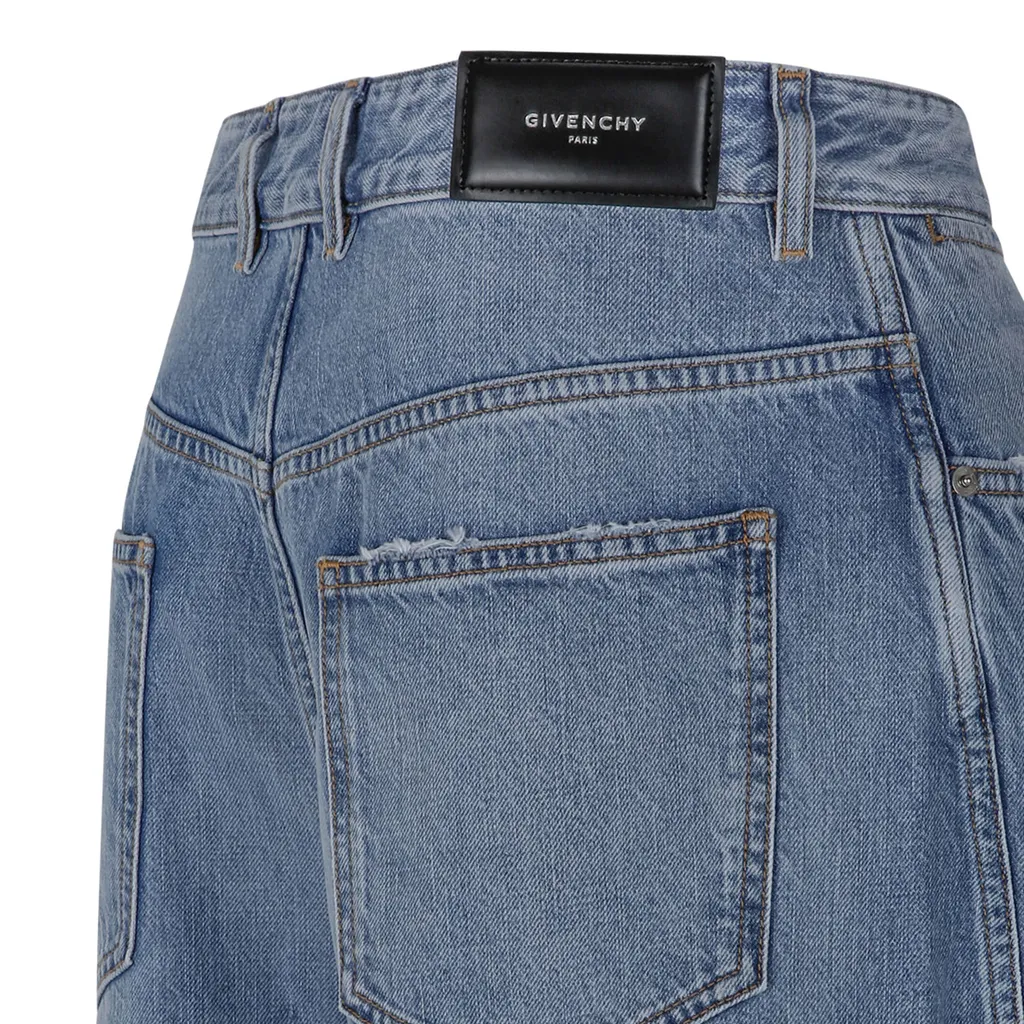 Givenchy Logo Detailed Wide-Leg Jeans
