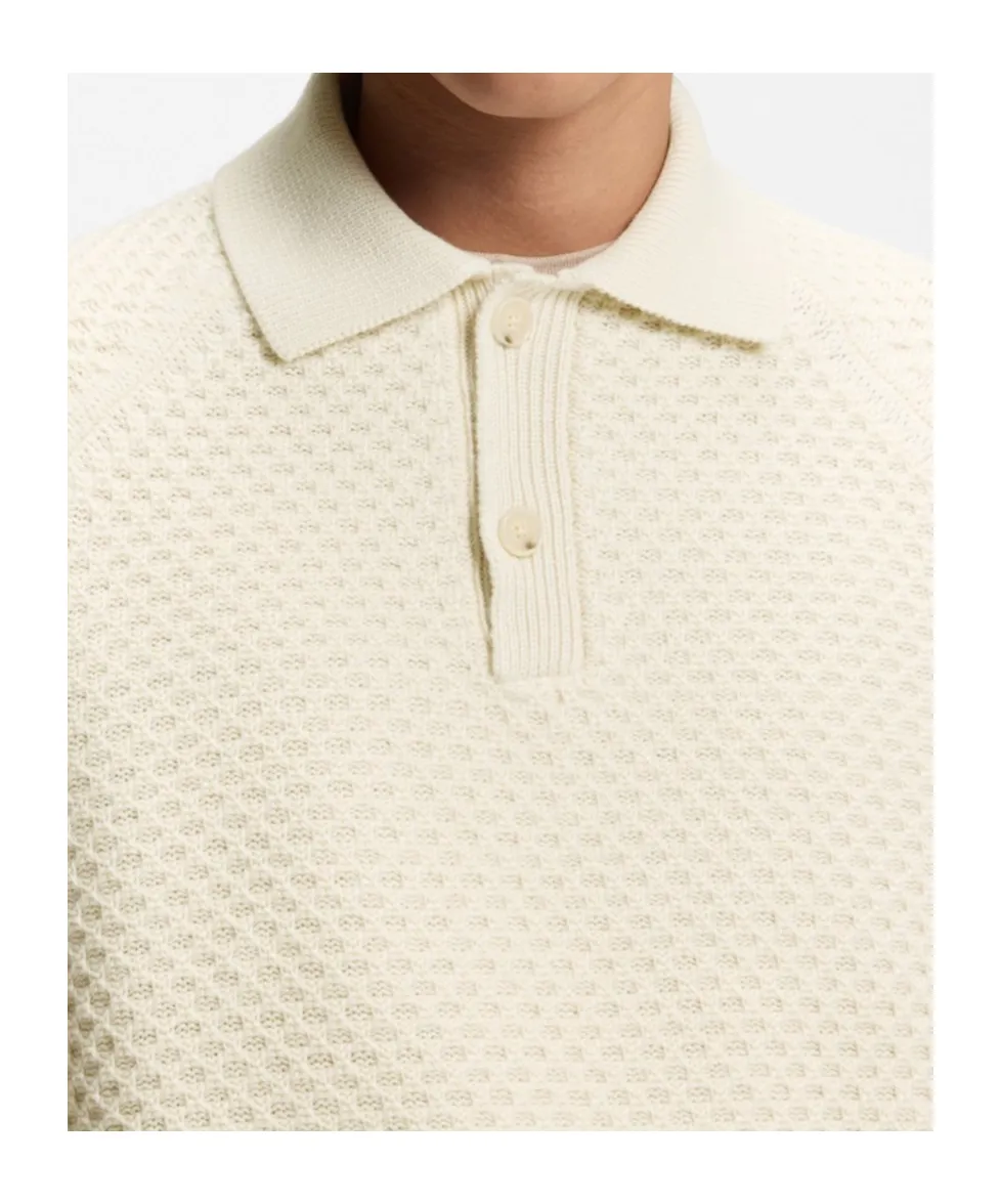 Collared Long-Sleeved Knitted Sweater