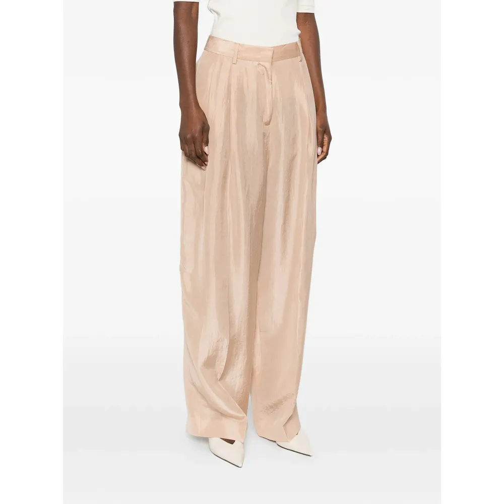 Pleated Zipper Casual Pants