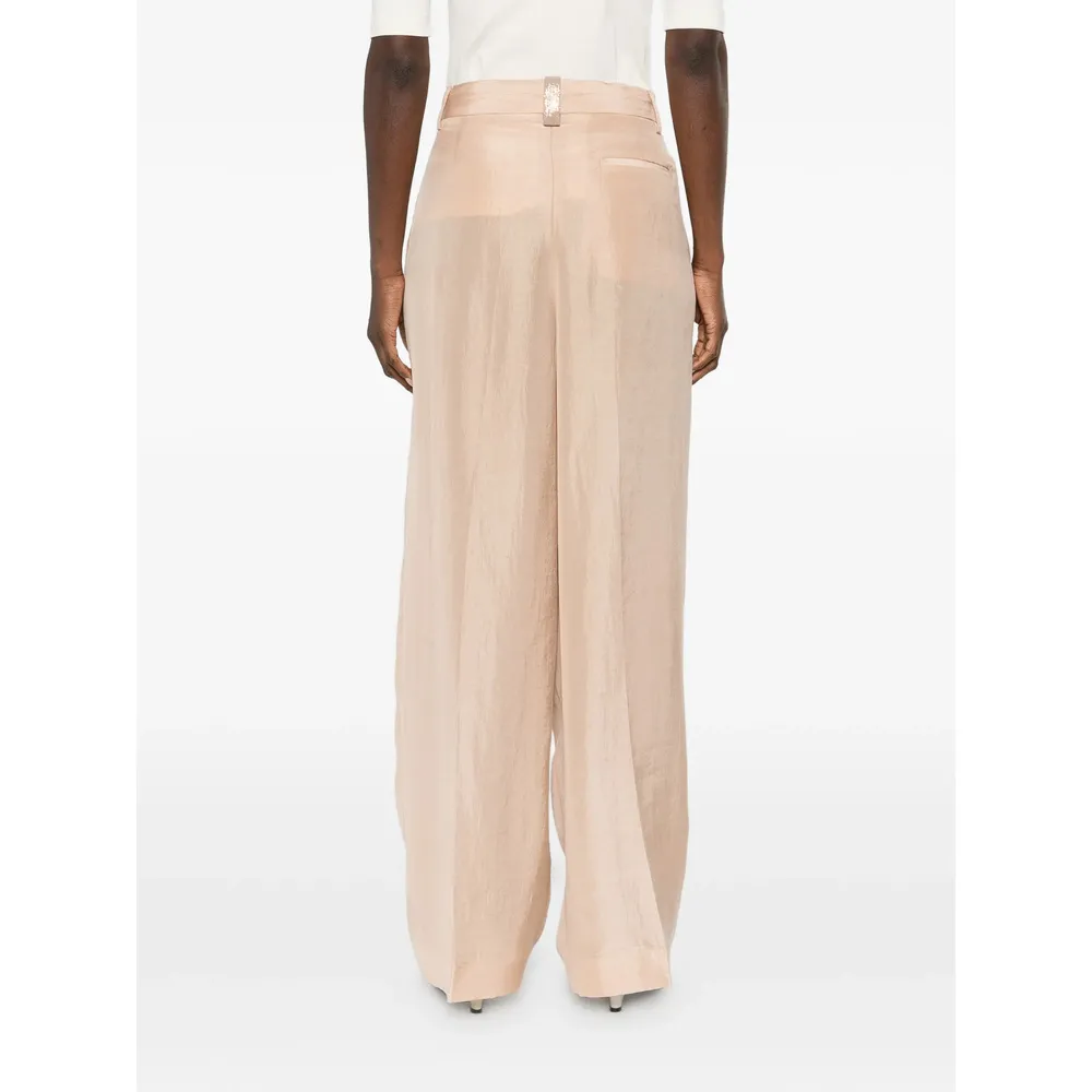 Pleated Zipper Casual Pants