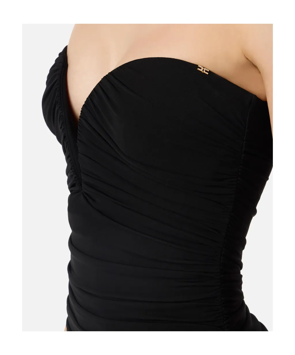 Elisabetta Franchi Strapless Gathered Mini Dress