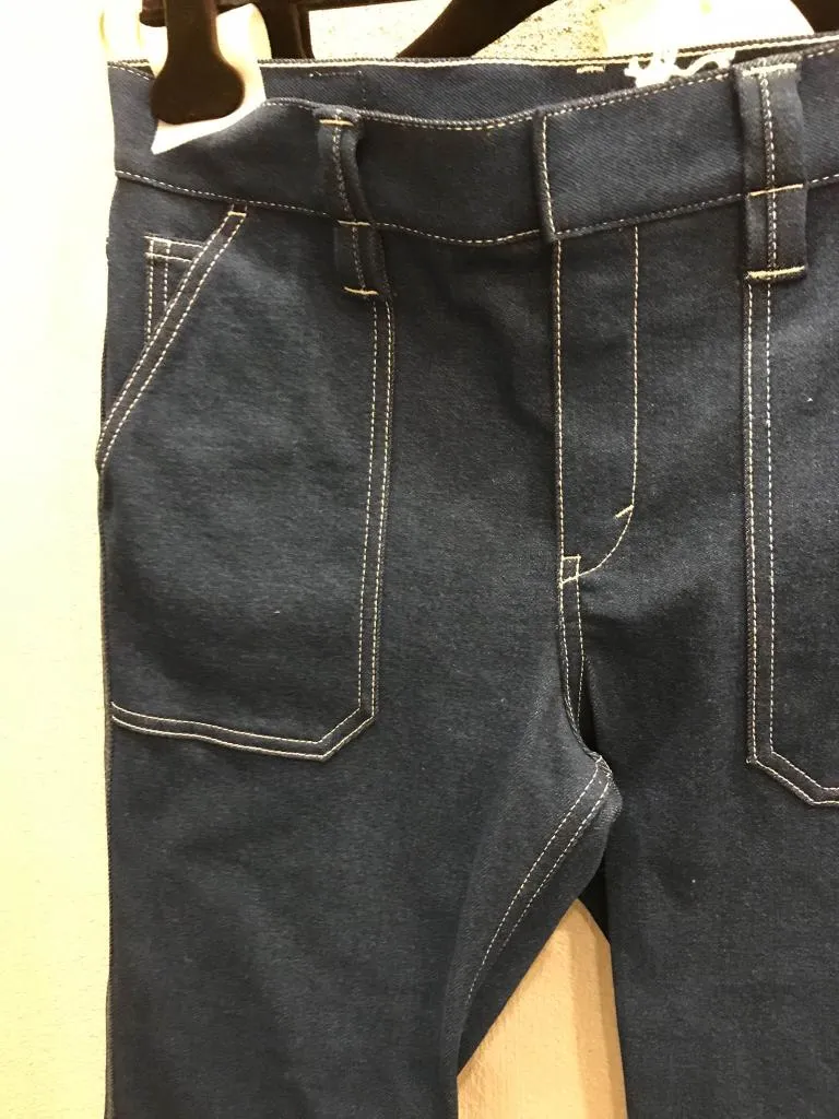 Color-Blocking Straight Jeans