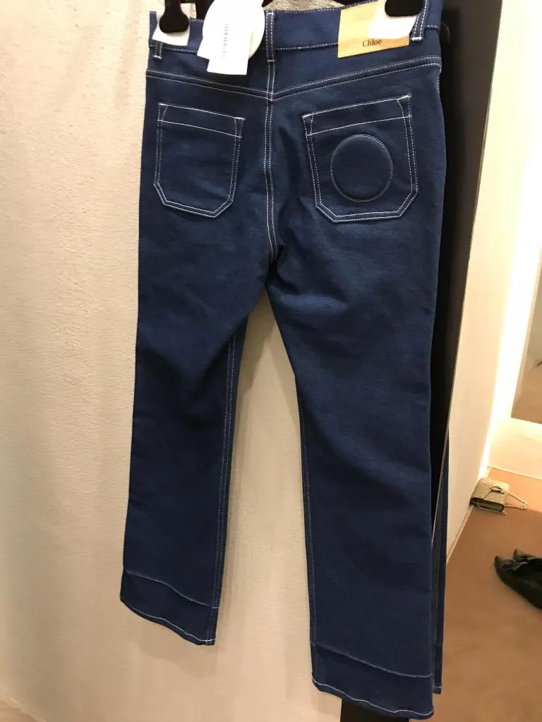 Color-Blocking Straight Jeans