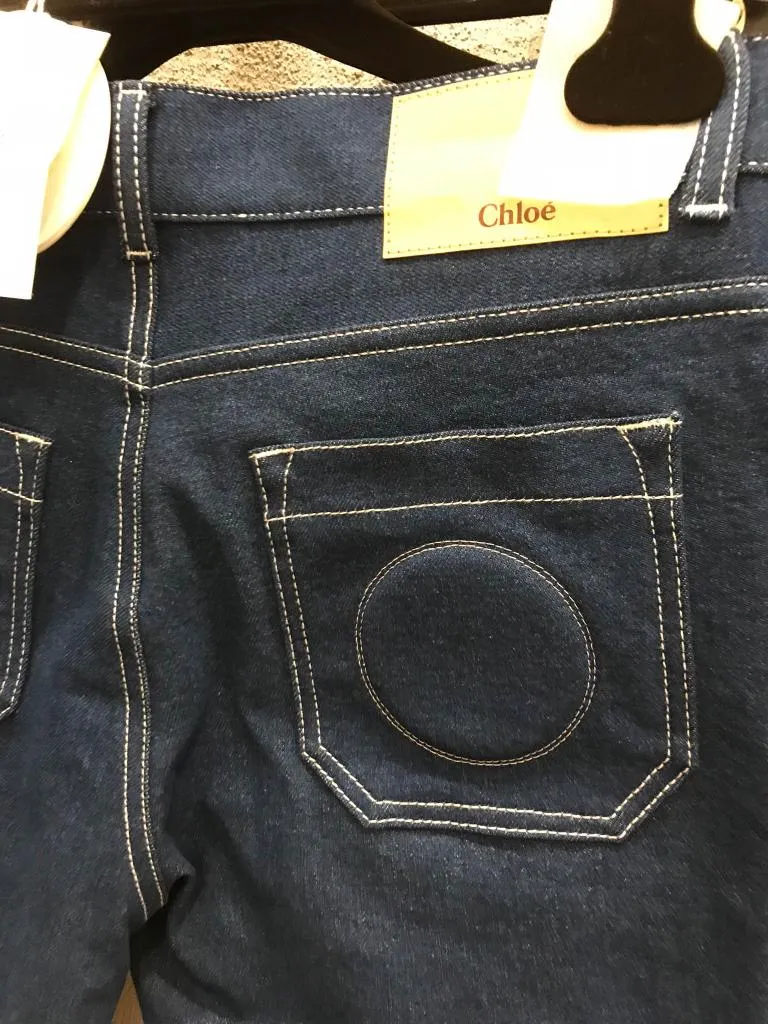 Color-Blocking Straight Jeans