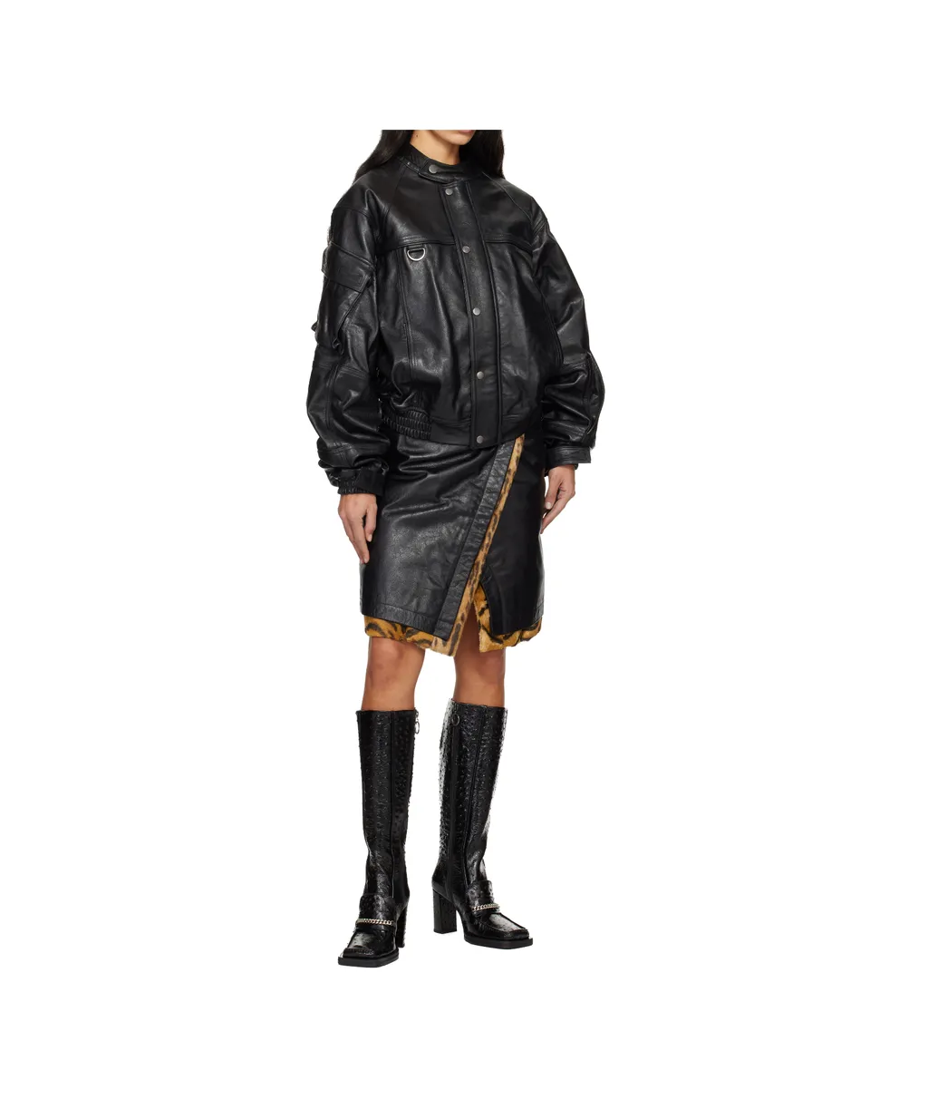 Square-Toe High-Heeled Boots