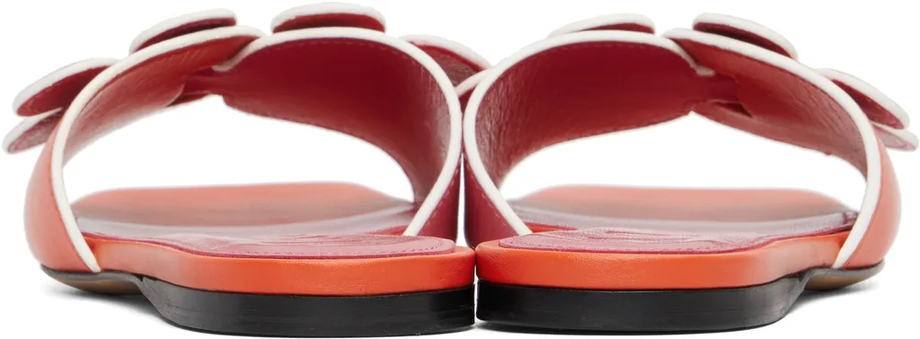 Pink And Orange Leather Daisy Sandal