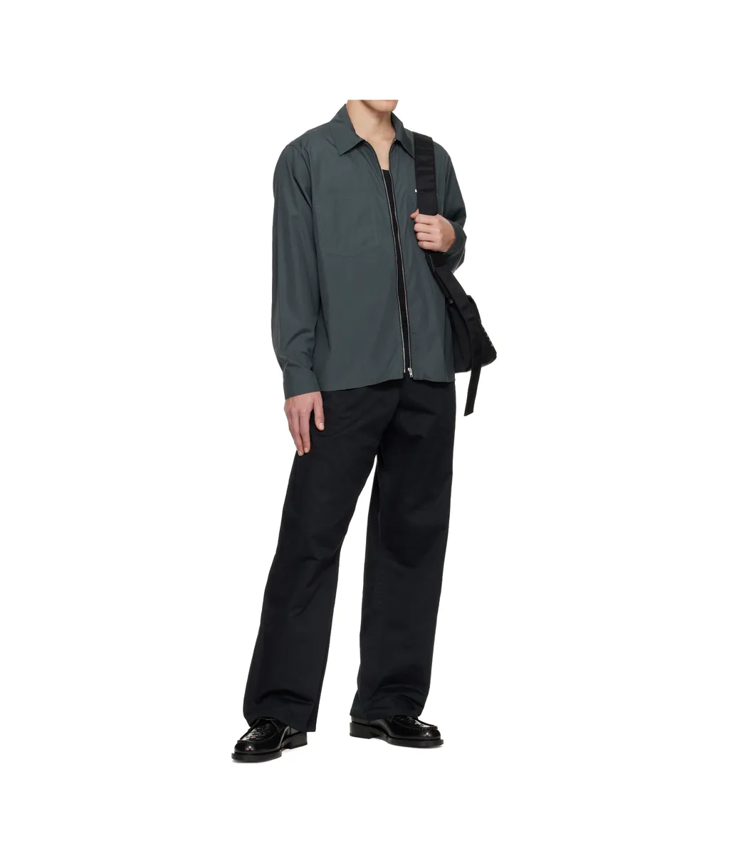 Zippered Collar Shirt