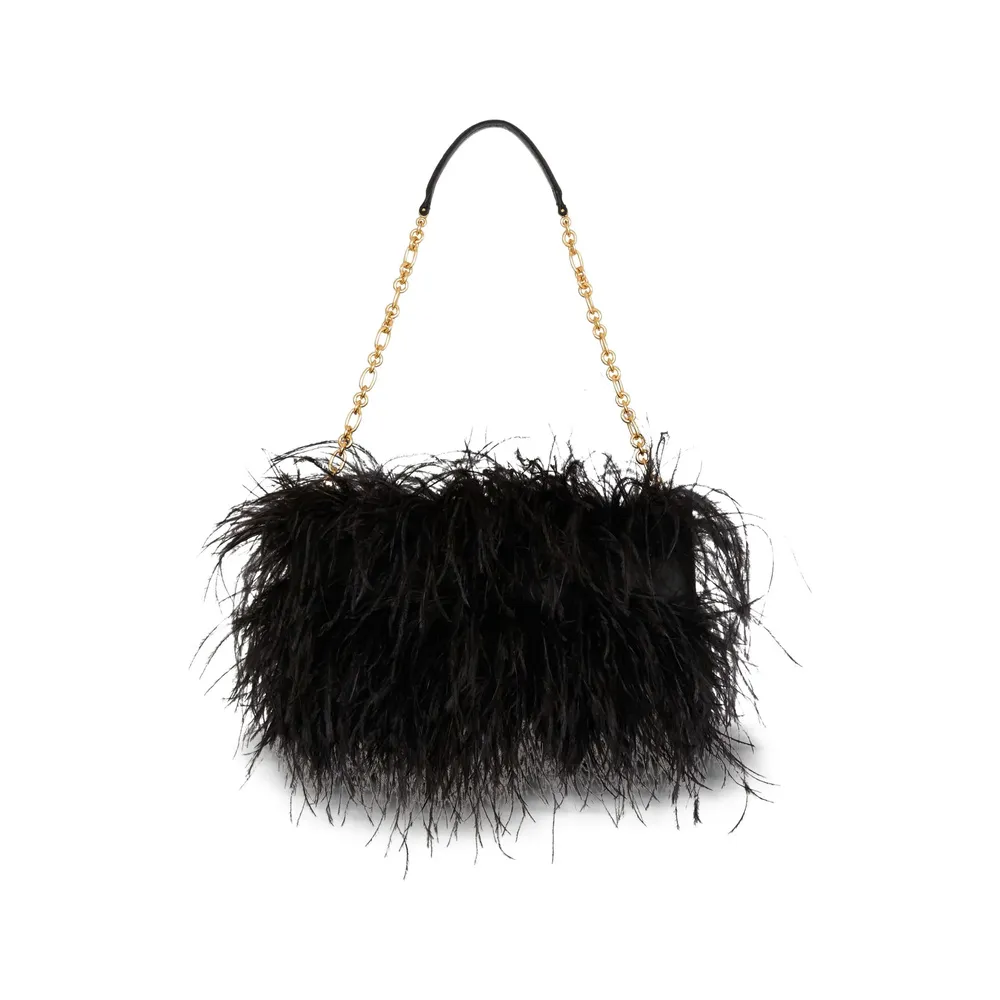 Anthem Feather-Detail Shoulder Bag
