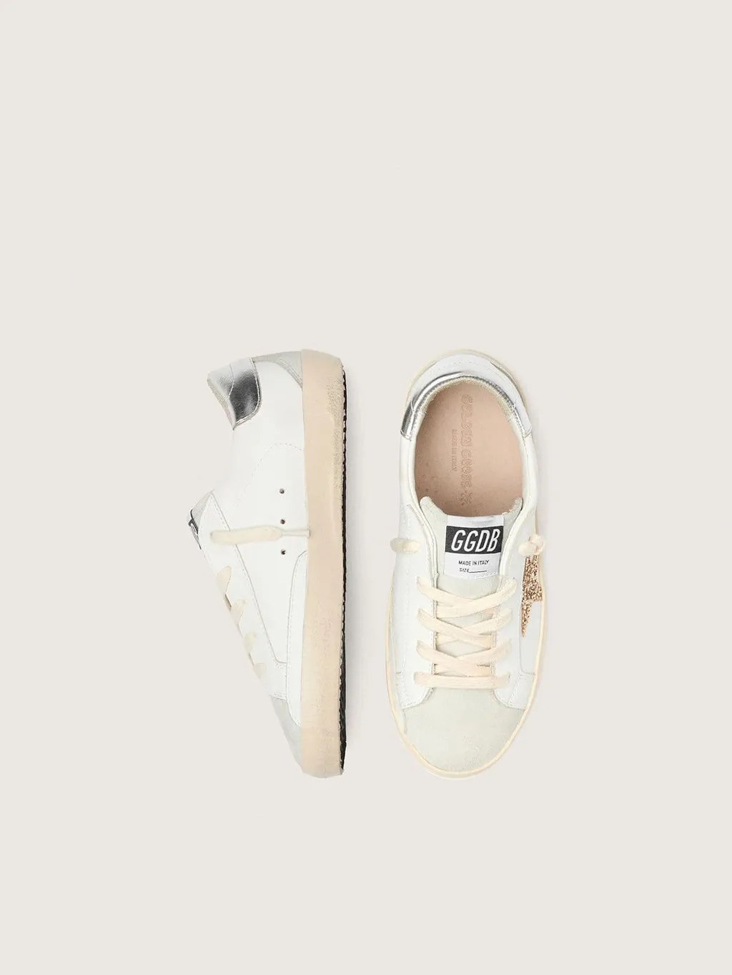 Golden Goose Kids Super-Star Glittered Sneakers