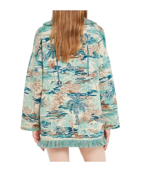 Lost In The Blue Fringed Cardigan