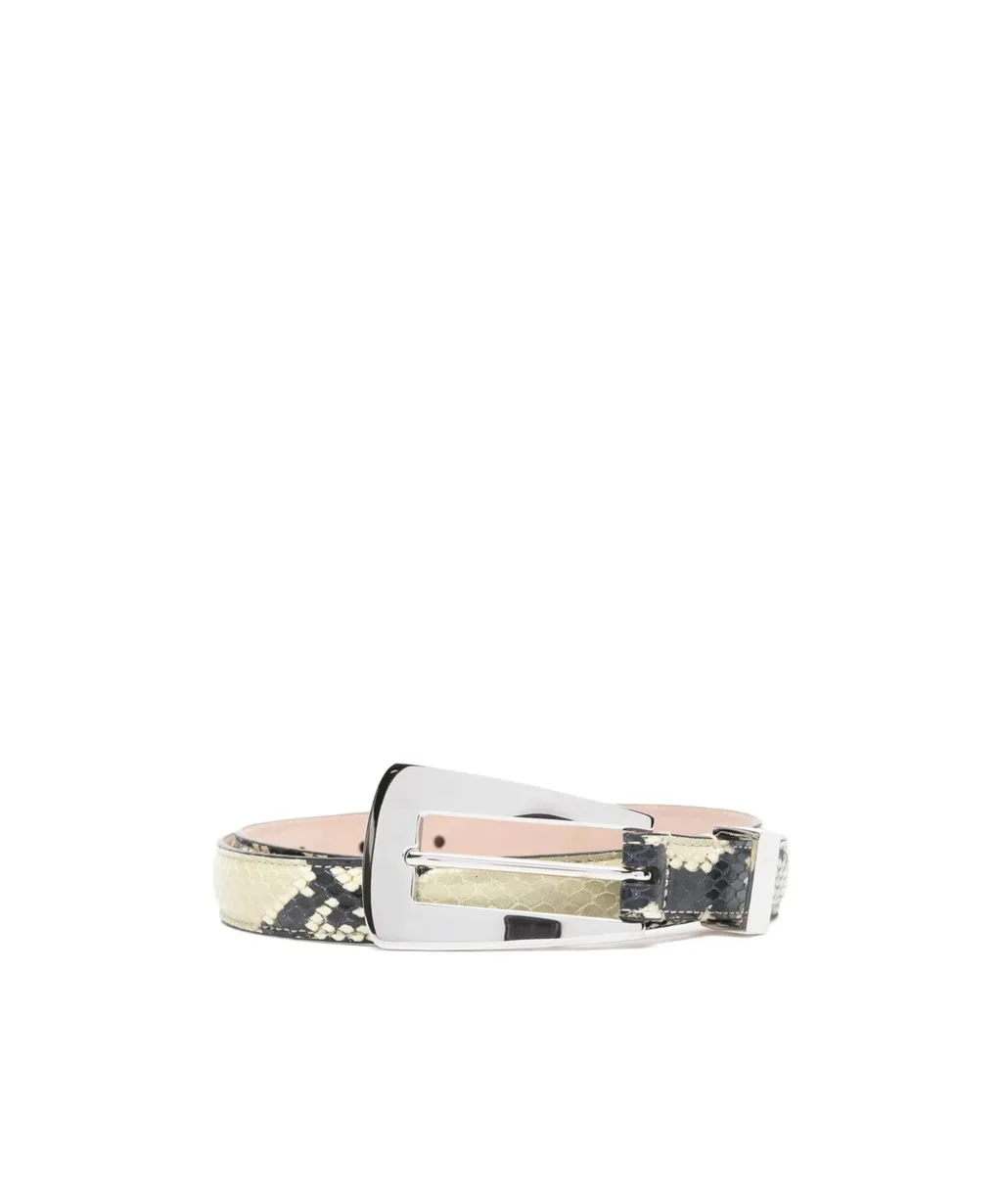 Lucca Embossed Python Belt