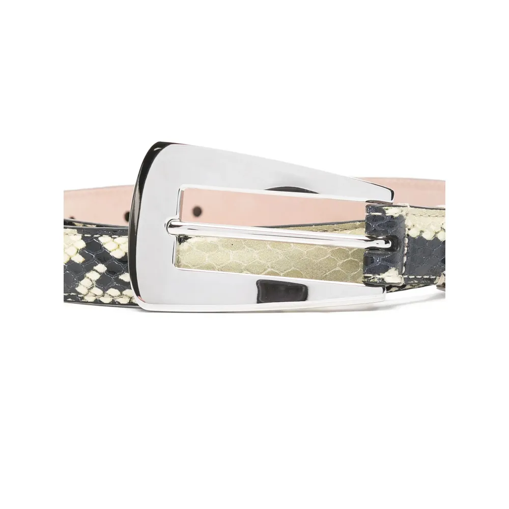 Lucca Embossed Python Belt