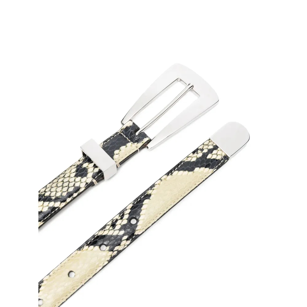Lucca Embossed Python Belt