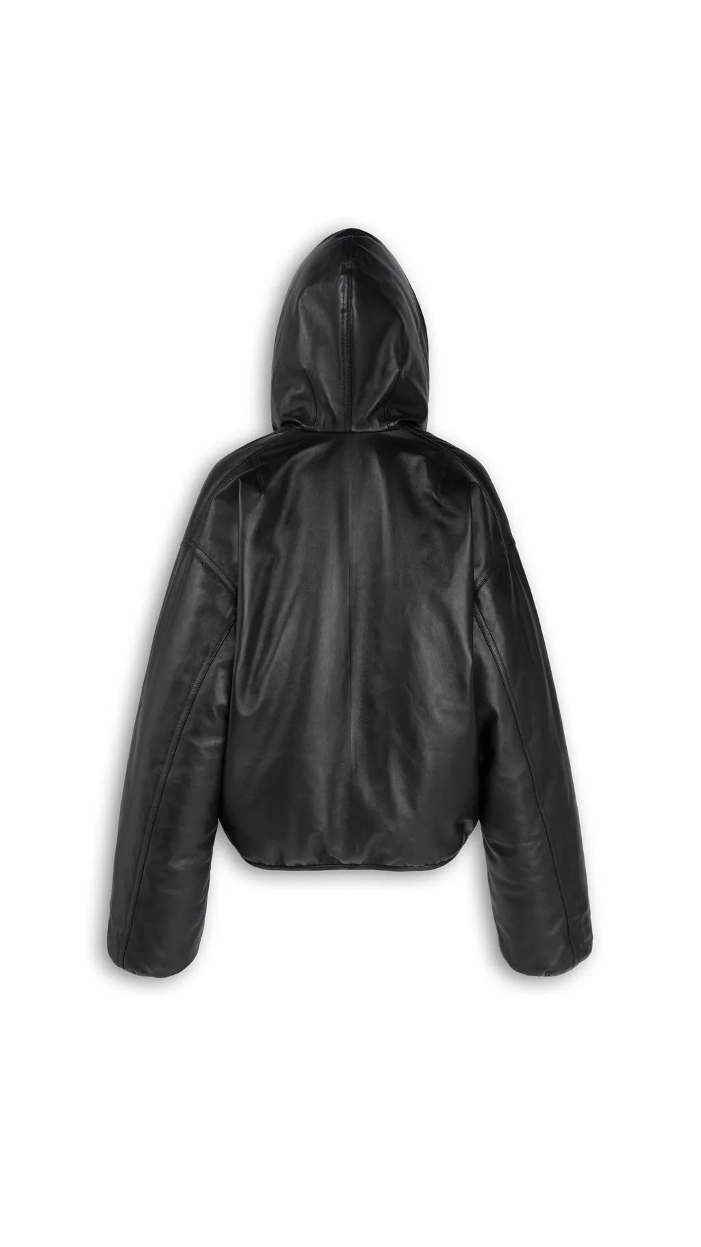 Hooded Leather Bomber