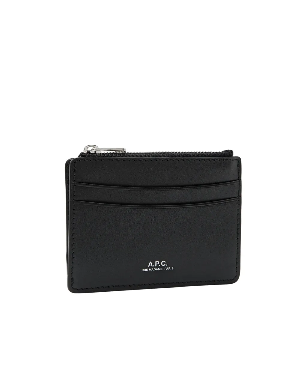 A.P.C. Logo Printed Zipped Card Case