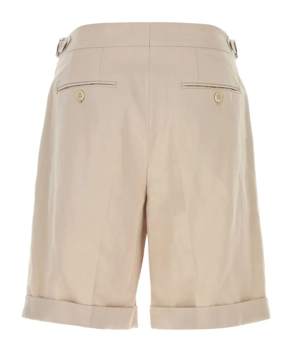 Brunello Cucinelli Turn-Up Hem Pleated Shorts