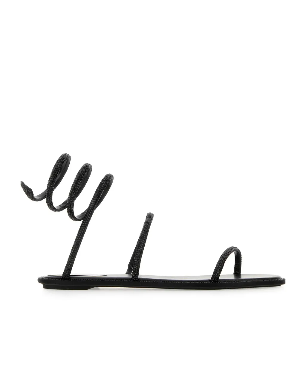 Ren Caovilla Cleo Embellished Flat Sandals