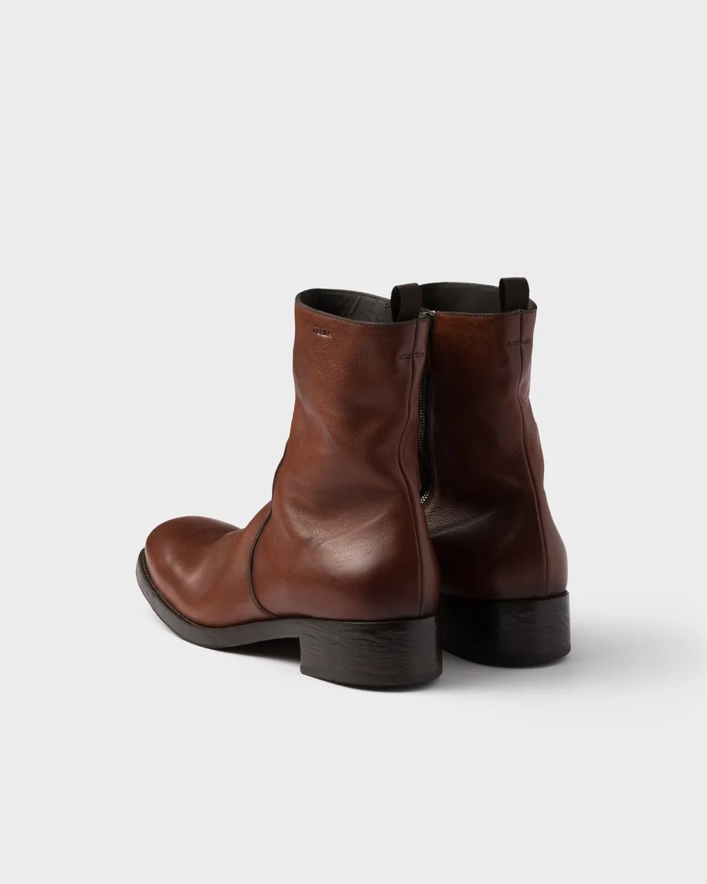 Prada Logo-Detailed Zipper Boots