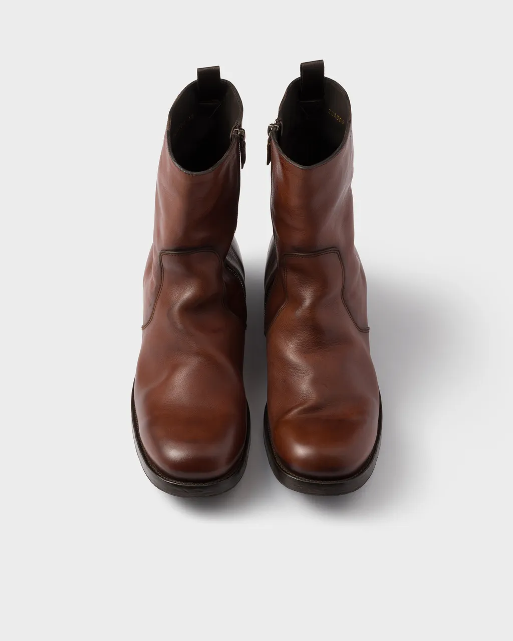 Prada Logo-Detailed Zipper Boots