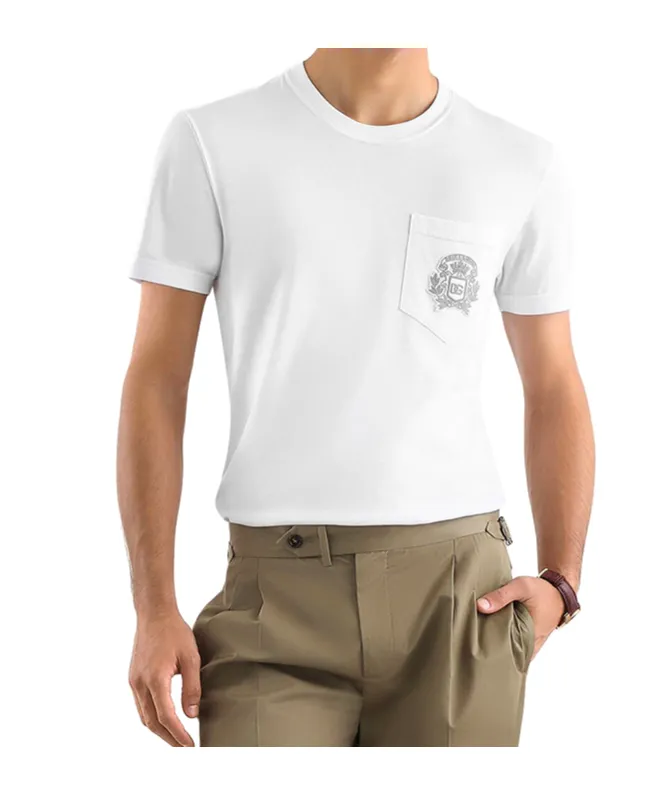 Dolce & Gabbana Logo Embroidered Crewneck T-Shirt