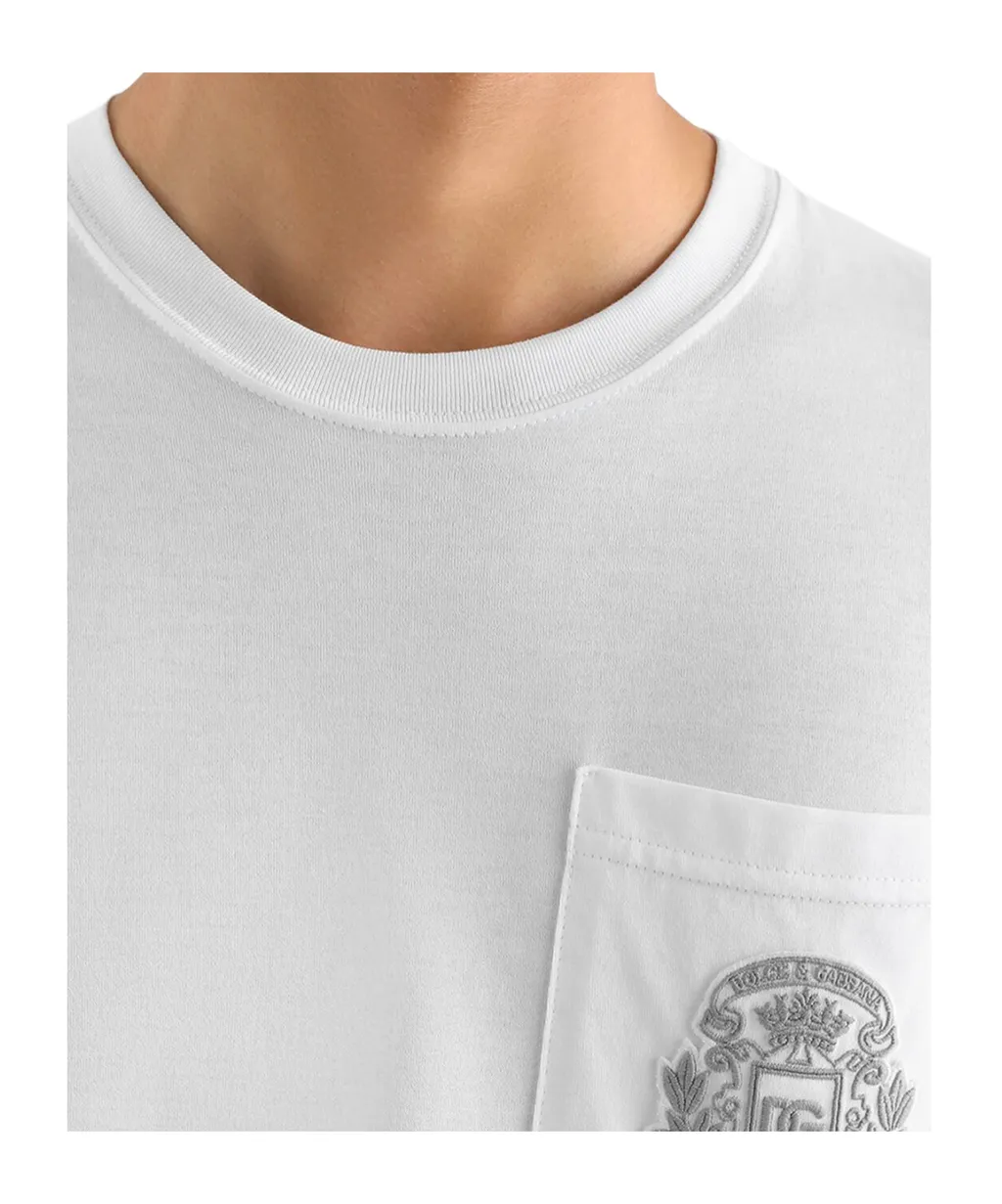 Dolce & Gabbana Logo Embroidered Crewneck T-Shirt