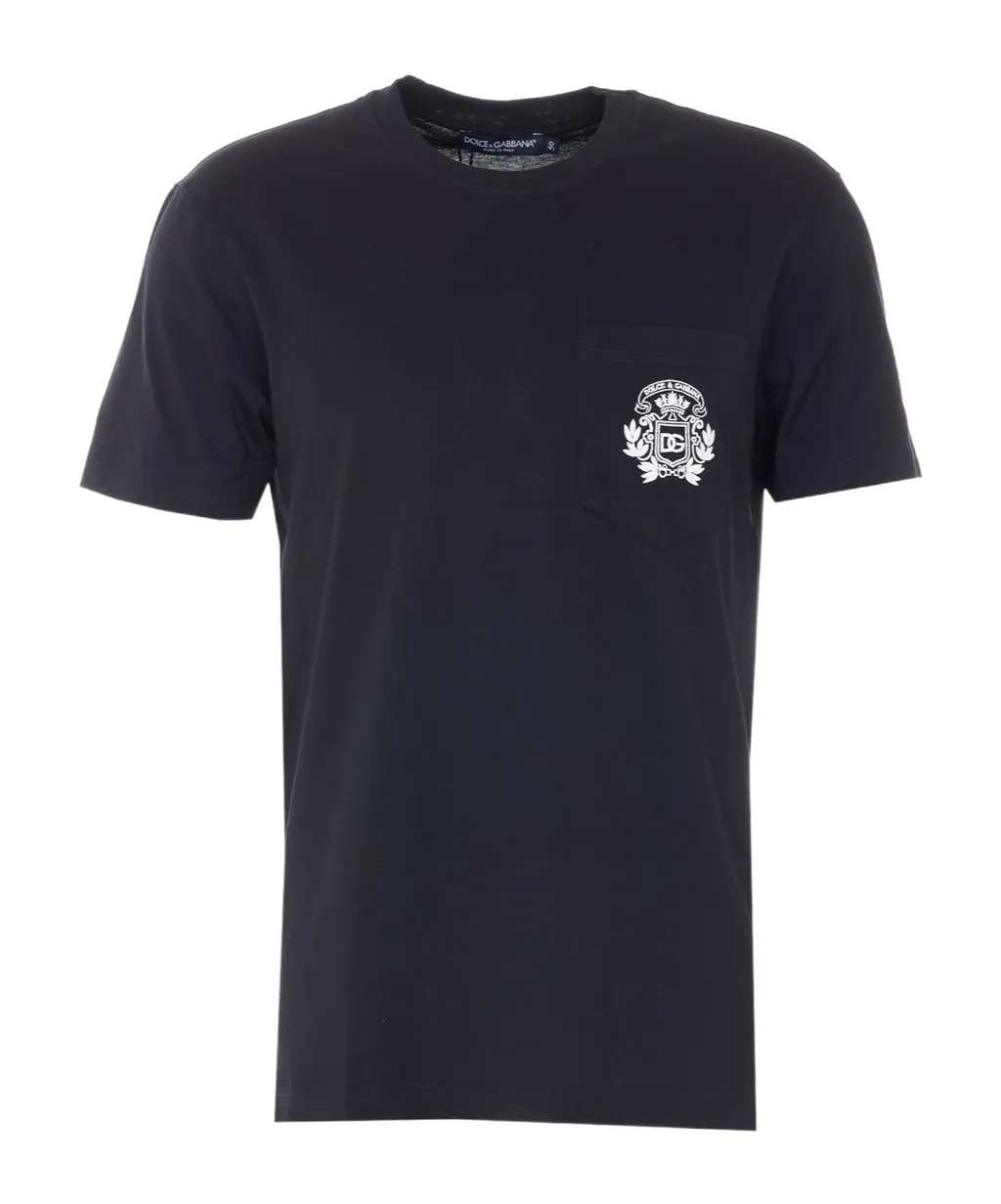 Dolce & Gabbana Logo Embroidered Crewneck T-Shirt