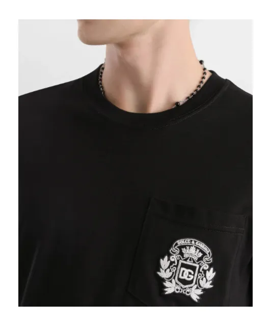 Dolce & Gabbana Logo Embroidered Crewneck T-Shirt