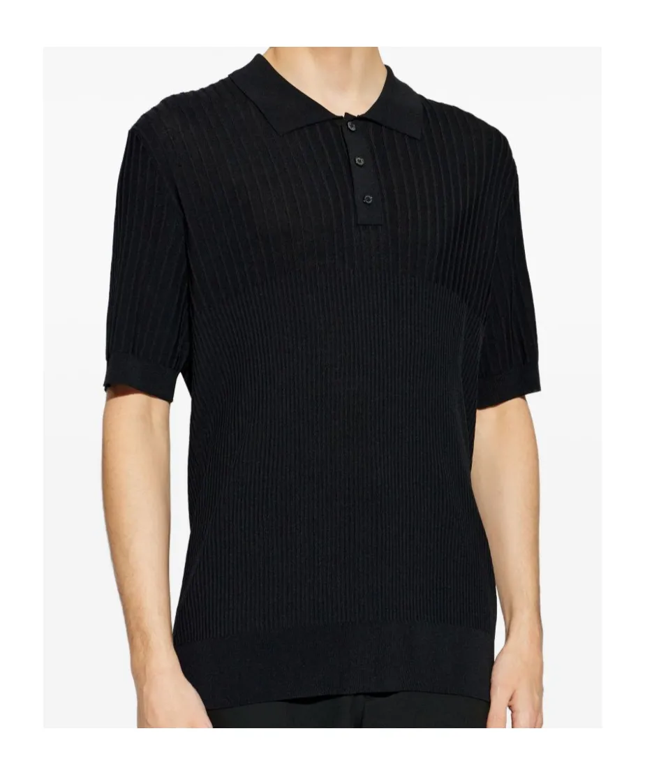 Golden Goose Deluxe Brand Striped Ribbed Polo Shirt